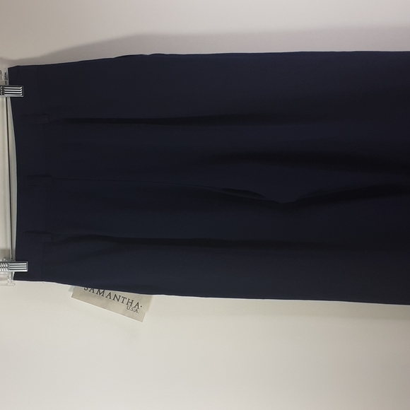🇺🇸Samantha Navy Blue Pleated Front Trouser Style 1475-MV39 Size 12 Petite - Picture 7 of 16